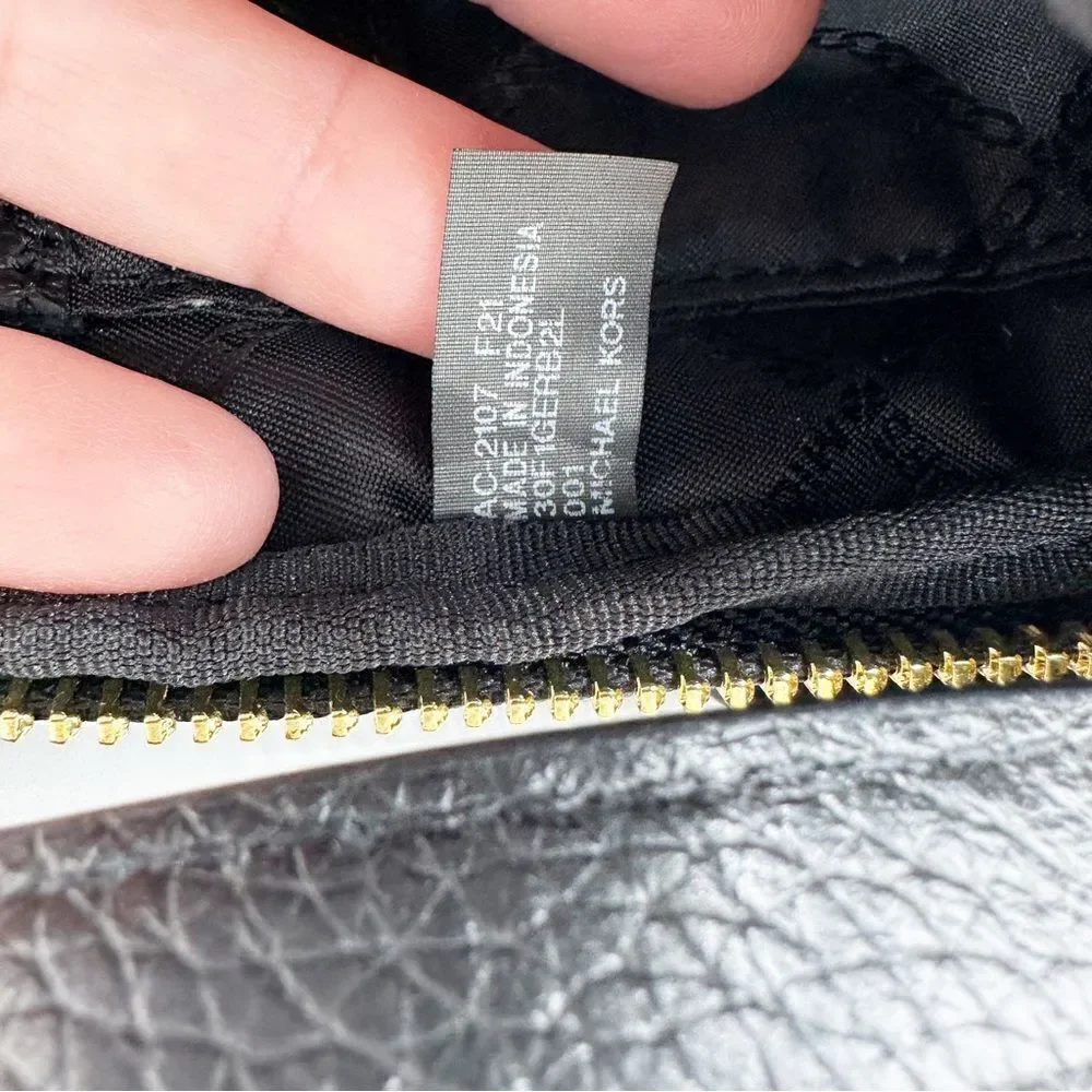 Michael‎ Kors Erin Medium Leather Backpack Black Pebbled Leather